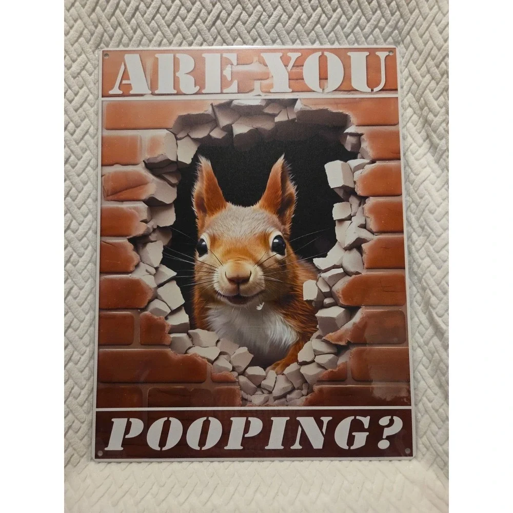 Funny Metal Tin Signs  Are you Pooping Vintage‎ Wall Art Decoration 12 x 16
